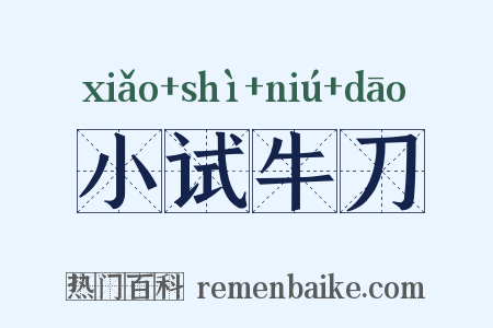 小试牛刀是什么意思的图片